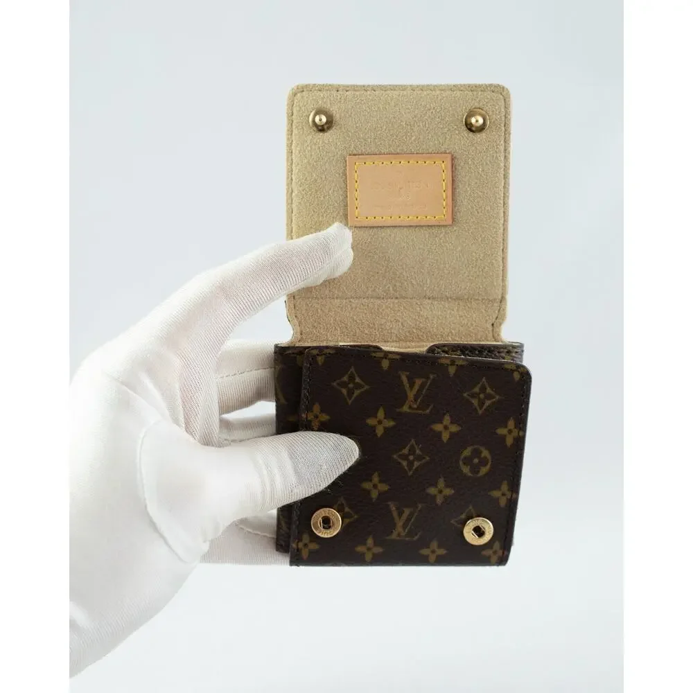 Louis Vuitton Monogram Mini Folding Jewelry Travel Case  date code# SN0055